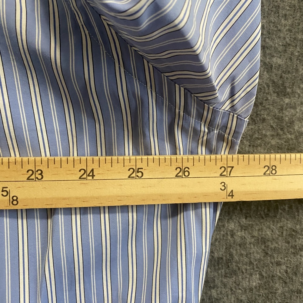 Ralph Lauren Shirt Mens XL‎ Blue Striped Classic Fit Button Down Preppy Office - Picture 7 of 9
